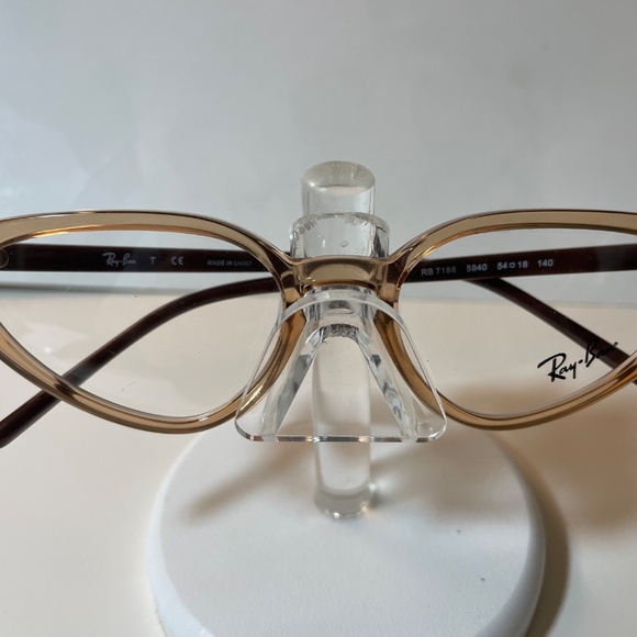 NEW AUTHENTIC RAY-BAN LADIES EYEGLASS FRAME 7188 LIGHT BROWN w RAY BAN CASE - Picture 5 of 5